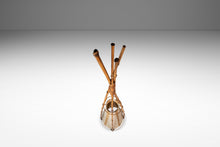 Load image into Gallery viewer, Mid-Century Modern Bohemian 5 ft. Teepee-Shaped Floor Lamp in Cotton Bamboo &amp; Rattan by Louis Sognot, France, c. 1960s-ABT Modern

