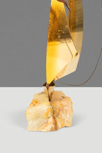 Load image into Gallery viewer, Mid-Century Modern Brass &amp; Quartz Sailboat Sculpture by Jere DeMott, USA, c. 1960's-ABT Modern

