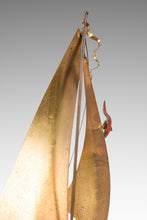 Load image into Gallery viewer, Mid-Century Modern Brass &amp; Quartz Sailboat Sculpture by Jere DeMott, USA, c. 1960's-ABT Modern
