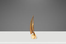 Load image into Gallery viewer, Mid-Century Modern Brass &amp; Quartz Sailboat Sculpture by Jere DeMott, USA, c. 1960's-ABT Modern
