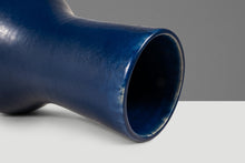 Load image into Gallery viewer, Mid-Century Modern Contemporary Oversized Powder-Blue-Glazed Studio Craft Ceramic Vase, USA, c. 1980s-ABT Modern
