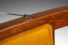 Load image into Gallery viewer, Mid-Century Modern Desk / Side Chair in Solid Walnut &amp; Yellow Felt in the Manner of Edward Wormley, USA, c. 1960s-ABT Modern
