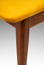 Load image into Gallery viewer, Mid-Century Modern Desk / Side Chair in Solid Walnut &amp; Yellow Felt in the Manner of Edward Wormley, USA, c. 1960s-ABT Modern
