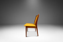 Load image into Gallery viewer, Mid-Century Modern Desk / Side Chair in Solid Walnut &amp; Yellow Felt in the Manner of Edward Wormley, USA, c. 1960s-ABT Modern
