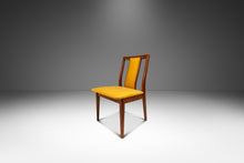 Load image into Gallery viewer, Mid-Century Modern Desk / Side Chair in Solid Walnut &amp; Yellow Felt in the Manner of Edward Wormley, USA, c. 1960s-ABT Modern

