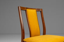 Load image into Gallery viewer, Mid-Century Modern Desk / Side Chair in Solid Walnut &amp; Yellow Felt in the Manner of Edward Wormley, USA, c. 1960s-ABT Modern
