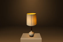 Load image into Gallery viewer, Mid-Century Modern Elongated Teardrop Table Lamp in Walnut &amp; Porcelain, USA, c. 1960&#39;s-ABT Modern
