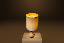 Load image into Gallery viewer, Mid-Century Modern Elongated Teardrop Table Lamp in Walnut &amp; Porcelain, USA, c. 1960&#39;s-ABT Modern
