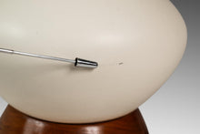 Load image into Gallery viewer, Mid-Century Modern Elongated Teardrop Table Lamp in Walnut &amp; Porcelain, USA, c. 1960&#39;s-ABT Modern
