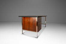 Load image into Gallery viewer, Mid-Century Modern Executive Desk in Walnut &amp; Chrome w/ Leather Top by Florence Knoll for Knoll Associates, USA, c. 1960s-ABT Modern
