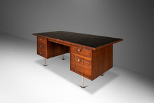 Load image into Gallery viewer, Mid-Century Modern Executive Desk in Walnut w/ Leather Top by Costa Mesa After George Nelson, USA, c. 1960&#39;s-ABT Modern
