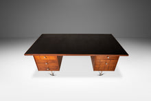 Load image into Gallery viewer, Mid-Century Modern Executive Desk in Walnut w/ Leather Top by Costa Mesa After George Nelson, USA, c. 1960&#39;s-ABT Modern
