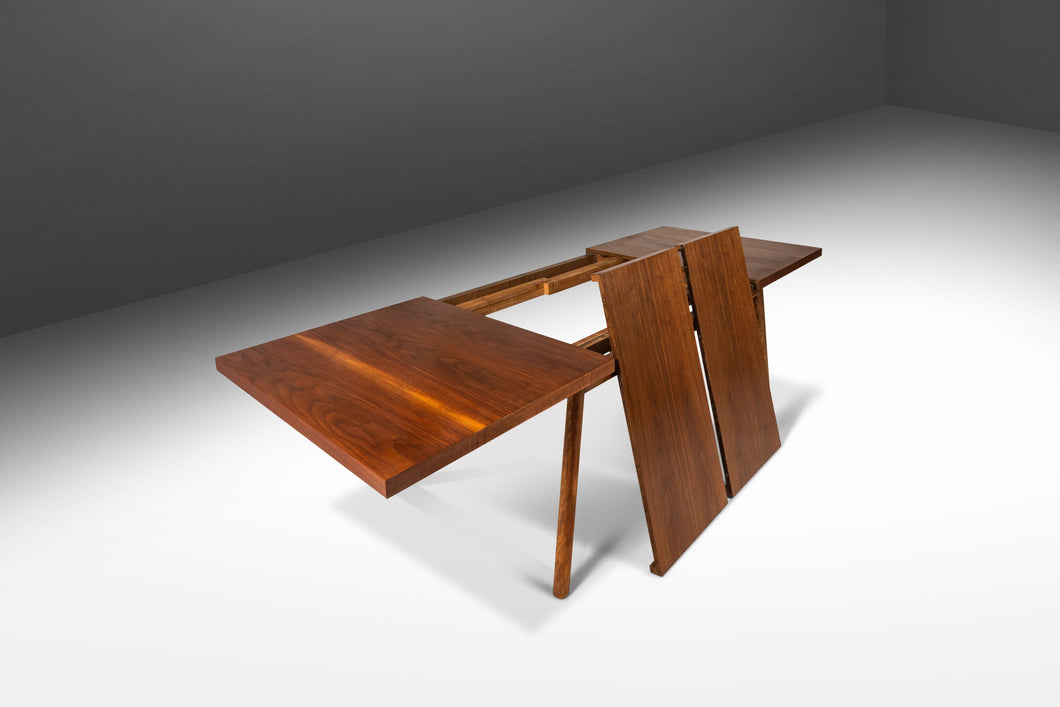 Mid-Century Modern Expansion Dining Table in Walnut by T.H. Robsjohn-Gibbings for Widdicomb, USA, c. 1950's-ABT Modern