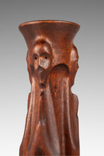 Load image into Gallery viewer, Mid-Century Modern Gothic Hand-Sculpted Oversized Candle Stick Holder Carved from Solid Teak, USA, c. 1960s-ABT Modern
