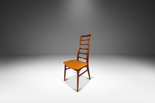 Load image into Gallery viewer, Mid-Century Modern High-Back Ladder-Back Accent Chair in Walnut &amp; Leather the Manner of Niels Koefoed, USA, c. 1960&#39;s-ABT Modern
