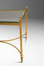 Load image into Gallery viewer, Mid-Century Modern Hollywood Regency End Table / Coffee Table in Brass w/ Glass Top After Maison Bagues, c. 1970&#39;s-ABT Modern
