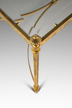 Load image into Gallery viewer, Mid-Century Modern Hollywood Regency End Table / Coffee Table in Brass w/ Glass Top After Maison Bagues, c. 1970&#39;s-ABT Modern
