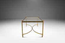 Load image into Gallery viewer, Mid-Century Modern Hollywood Regency End Table / Coffee Table in Brass w/ Glass Top After Maison Bagues, c. 1970&#39;s-ABT Modern
