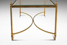 Load image into Gallery viewer, Mid-Century Modern Hollywood Regency End Table / Coffee Table in Brass w/ Glass Top After Maison Bagues, c. 1970&#39;s-ABT Modern
