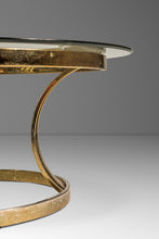 Load image into Gallery viewer, Mid-Century Modern Hollywood Regency Patinaed Coffee Table in Brass w/ Glass Top in the Manner of Milo Baughman, USA, c. 1980s-ABT Modern
