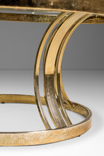 Load image into Gallery viewer, Mid-Century Modern Hollywood Regency Patinaed Coffee Table in Brass w/ Glass Top in the Manner of Milo Baughman, USA, c. 1980s-ABT Modern
