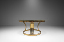 Load image into Gallery viewer, Mid-Century Modern Hollywood Regency Patinaed Coffee Table in Brass w/ Glass Top in the Manner of Milo Baughman, USA, c. 1980s-ABT Modern
