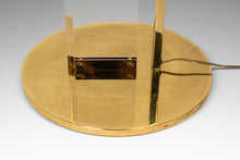 Load image into Gallery viewer, Mid-Century Modern Hollywood Regency "Uplighter" Freestanding Floor Lamp in Brass &amp; Lucite by Fredrick Ramond, USA, c. 1986-ABT Modern
