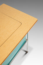 Load image into Gallery viewer, Mid-Century Modern Industrial Writer's Desk / Computer Desk w/ Adjustable Height Desk Top in Chrome &amp; Metal, USA, c. 1970s-ABT Modern
