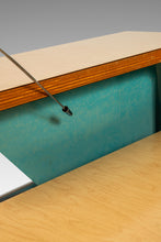 Load image into Gallery viewer, Mid-Century Modern Industrial Writer's Desk / Computer Desk w/ Adjustable Height Desk Top in Chrome &amp; Metal, USA, c. 1970s-ABT Modern
