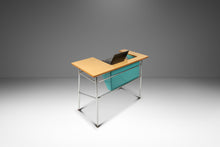 Load image into Gallery viewer, Mid-Century Modern Industrial Writer's Desk / Computer Desk w/ Adjustable Height Desk Top in Chrome &amp; Metal, USA, c. 1970s-ABT Modern
