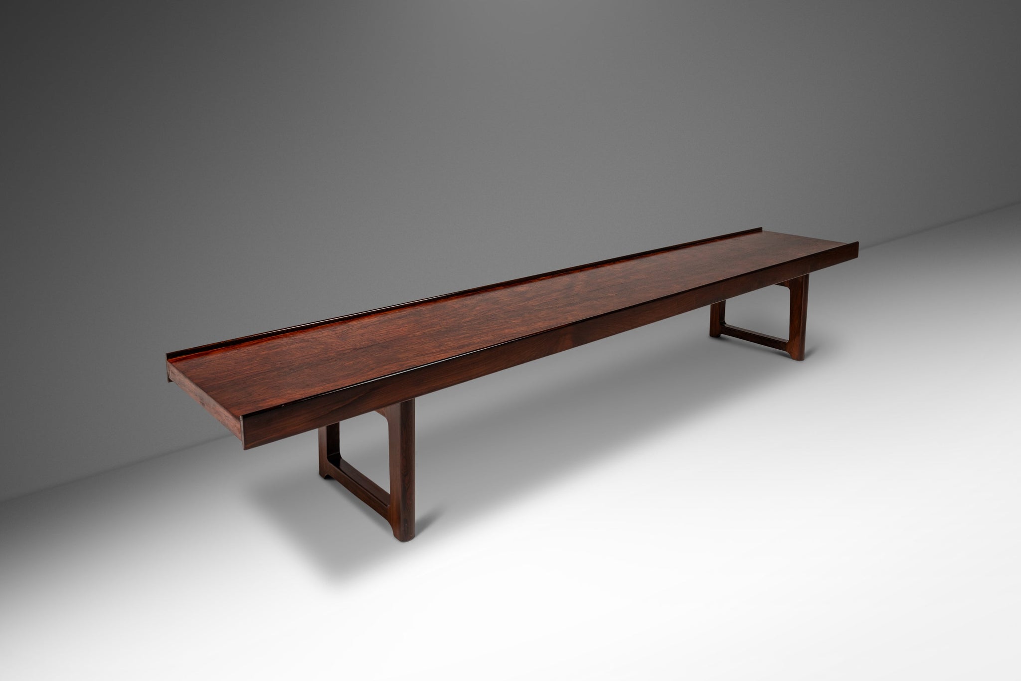 Mid-Century Modern Long “Krobo” Table / Bench in Rosewood w Mid-Century Modern Long “Krobo” Table / Bench in Rosewood w