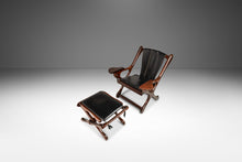 Load image into Gallery viewer, Mid-Century Modern Lounge Chair and Ottoman Set in Cocobolo Rosewood &amp; Leather by Don S. Shoemaker for Señal Furniture, Mexico, c. 1960s-ABT Modern
