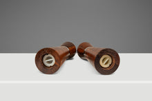 Load image into Gallery viewer, Mid-Century Modern Minimalist Wood-Turned Salt &amp; Pepper Shakers in Solid Black Walnut, USA, c. 1960s-ABT Modern
