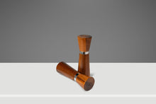 Load image into Gallery viewer, Mid-Century Modern Minimalist Wood-Turned Salt &amp; Pepper Shakers in Solid Black Walnut, USA, c. 1960s-ABT Modern
