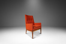 Load image into Gallery viewer, Mid-Century Modern Model 1140 High-Back Lounge Chair in Walnut and New Upholstery by Jens Risom For Jens Risom Designs, USA, c. 1960&#39;s-ABT Modern
