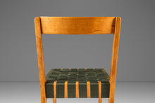 Load image into Gallery viewer, Mid-Century Modern Model 666 Side Chair in Birch &amp; Green Strapping by Jens Risom for Knoll, USA, c. 1950&#39;s-ABT Modern

