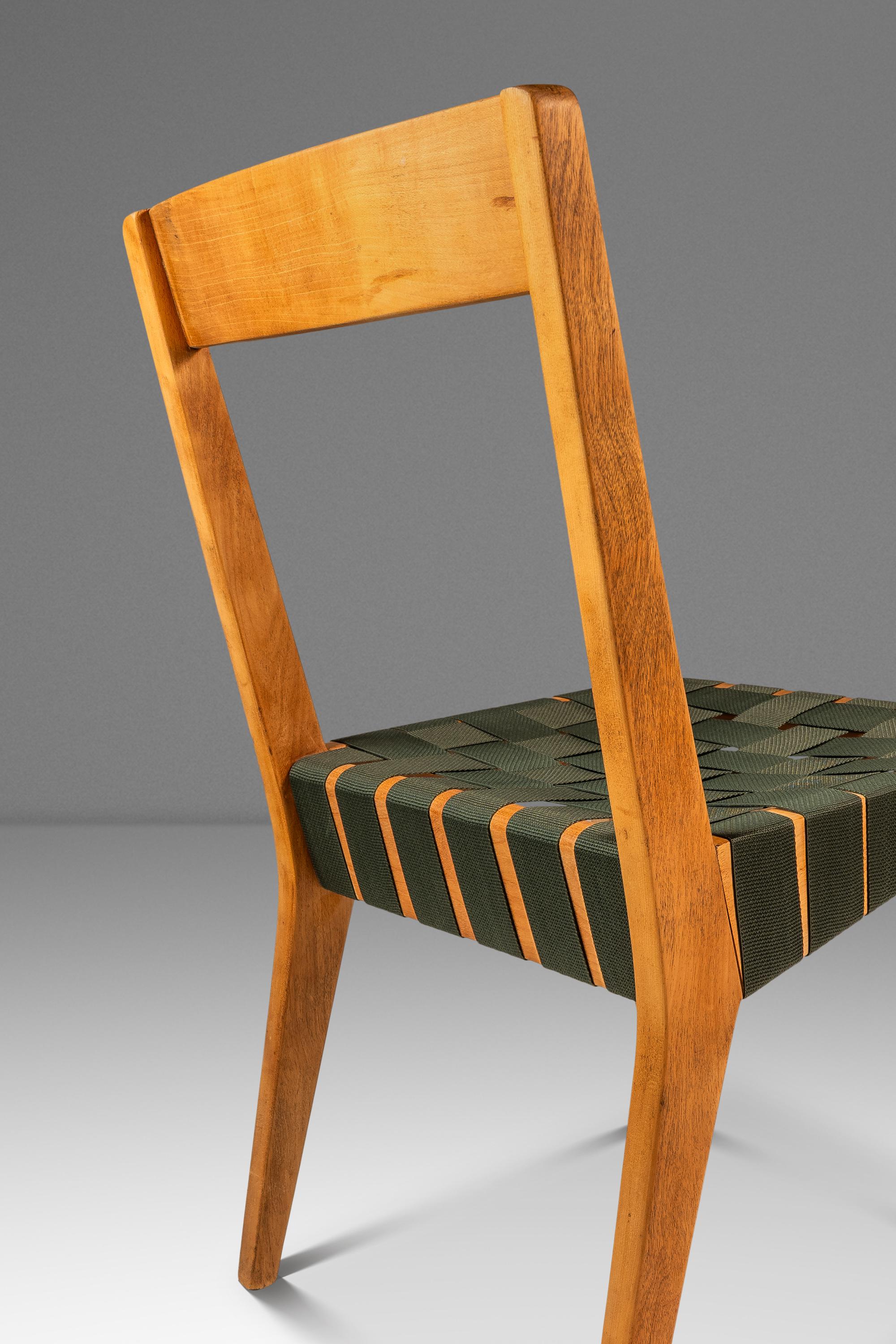椅子 vintage USA UNIVERSAL chair Mid-Century Modern Model 666 Side Chair in Birch & Green