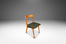 Load image into Gallery viewer, Mid-Century Modern Model 666 Side Chair in Birch &amp; Green Strapping by Jens Risom for Knoll, USA, c. 1950&#39;s-ABT Modern
