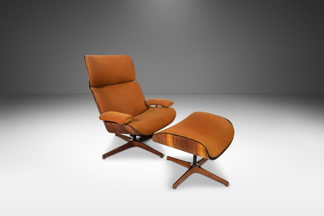 Mid Century Modern Mr. Chair Lounge Chair & Ottoman by George Mulhauser for Plycraft, USA, c. 1960's-ABT Modern