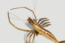 Load image into Gallery viewer, Mid-Century Modern Prawn / Shrimp Hanging Wall or Table Sculpture in Solid Brass, USA, c. 1960s-ABT Modern
