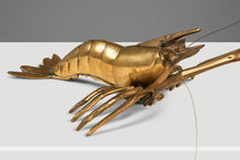 Load image into Gallery viewer, Mid-Century Modern Prawn / Shrimp Hanging Wall or Table Sculpture in Solid Brass, USA, c. 1960s-ABT Modern

