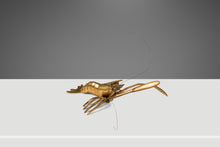 Load image into Gallery viewer, Mid-Century Modern Prawn / Shrimp Hanging Wall or Table Sculpture in Solid Brass, USA, c. 1960s-ABT Modern
