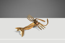 Load image into Gallery viewer, Mid-Century Modern Prawn / Shrimp Hanging Wall or Table Sculpture in Solid Brass, USA, c. 1960s-ABT Modern
