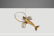 Load image into Gallery viewer, Mid-Century Modern Prawn / Shrimp Hanging Wall or Table Sculpture in Solid Brass, USA, c. 1960s-ABT Modern
