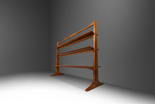 Load image into Gallery viewer, Mid-Century Modern Profile Pyramidal Bookshelf / Étagère / Room Divider in Walnut by John Van Koert for Drexel, USA, c. 1950&#39;s-ABT Modern
