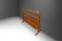 Load image into Gallery viewer, Mid-Century Modern Profile Pyramidal Bookshelf / Étagère / Room Divider in Walnut by John Van Koert for Drexel, USA, c. 1950&#39;s-ABT Modern
