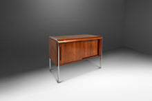 Load image into Gallery viewer, Mid-Century Modern Record Cabinet in Teak w/ Chrome Legs After Ste Marie &amp; Laurent, Canada, c. 1970&#39;s-ABT Modern

