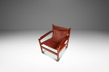 Load image into Gallery viewer, Mid-Century Modern "Roxinho" Sling Lounge Chair in Leather &amp; Teak by Michel Arnoult for Mobilia Cotemporânea, Argentina, c. 1970s-ABT Modern
