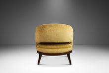 Load image into Gallery viewer, Mid-Century Modern Saber Leg Lounge Chair in Walnut &amp; Original Fabric After Harvey Probber, USA, c. 1970&#39;s-ABT Modern
