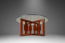 Load image into Gallery viewer, Mid-Century Modern Sculptural Coffee Table in Walnut w/ Glass Top by Adrian Pearsall for Craft Associates, USA, c. 1960s-ABT Modern
